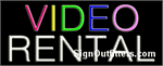 Video Rental Neon Sign - Regular Design