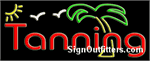 Tanning with Tree and Sun Graphics Neon Sign - Regular Design