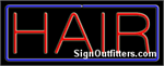 Hair with Blue Border Neon Sign - Regular Design