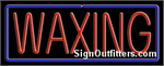 Waxing with blue border Neon Sign - Regular Design