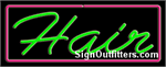 Hair with Pink Border Neon Sign - Regular Design