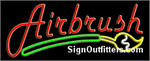 Airbrush with Brush Graphic Neon Sign - Regular Design