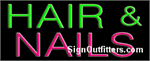 Hair & Nails Neon Sign - Regular Design