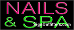 Nails & Spa Neon Sign - Regular Design