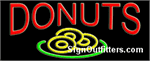 Donuts with Donut Graphic Neon Sign - Regular Design
