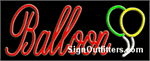 Balloon with Balloon Graphic Neon Sign - Regular Design