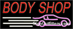 Body Shop with Car Graphic Neon Sign - Regular Design