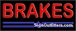 Brakes Neon Sign - Regular Design