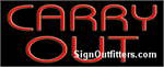 Carry Out Neon Sign - Regular Design