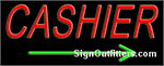 Cashier Neon Sign - Regular Design