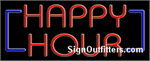 Happy Hour Neon Sign - Regular Design