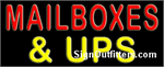 Mailboxes & UPS Neon Sign - Regular Design