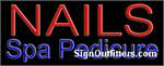 Nails Spa Pedicure Neon Sign - Regular Design