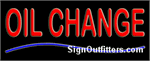 Oil Change Neon Sign - Regular Design
