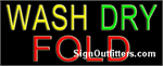 Wash Dry Fold Neon Sign - Regular Design