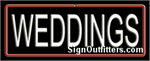 Weddings Neon Sign - Regular Design