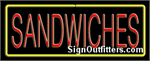 Sandwiches with yellow border Neon Sign - Regular Design