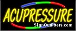 Acupressure with Multi-Color Border Neon Sign - Regular Design