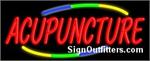 Acupuncture with Multi-Color Border Neon Sign - Regular Design