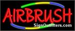 Airbrush with Multi-Color Border Neon Sign - Regular Design