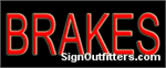 Brakes Neon Sign - Economically Priced