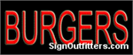 Burgers Neon Sign - Economically Priced