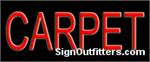 Carpet Neon Sign - Economically Priced