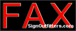 Fax Neon Sign - Economically Priced