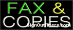 Fax & Copies Neon Sign - Economically Priced