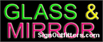 Glass & Mirror Neon Sign - Economically Priced