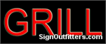 Grill Neon Sign - Economically Priced