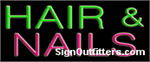 Hair & Nails Neon Sign - Economically Priced