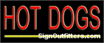 Hot Dogs Neon Sign - Economically Priced