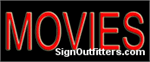 Movies Neon Sign - Economically Priced