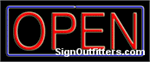 Open with Border Neon Sign - Economically Priced