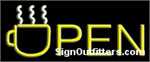 Open with Mug Graphic Neon Sign - Economically Priced