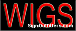Wigs Neon Sign - Economically Priced