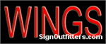 Wings Neon Sign - Economically Priced