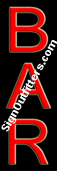 Bar Neon Sign - Vertical Design - Economically Priced