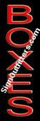 Boxes Neon Sign - Vertical Design - Economically Priced