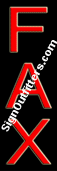 Fax Neon Sign - Vertical Design - Economically Priced