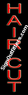 Hair Cut Neon Sign - Vertical Design - Economically Priced
