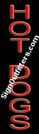 Hot Dogs Neon Sign - Vertical Design - Economically Priced