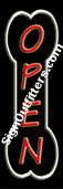 Open with Bone Graphic Neon Sign-Vertical Design-Economically Priced