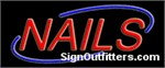 Nails with Slanted Border Neon Sign - Economically Priced