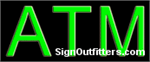 ATM with No Border Neon Sign - Economically Priced