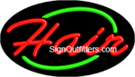 Hair Neon Sign - Flashing Design