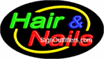 Hair & Nails Neon Sign - Flashing Design