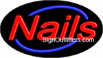 Nails Neon Sign - Flashing Design