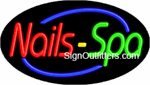 Nails-Spa Neon Sign - Flashing Design